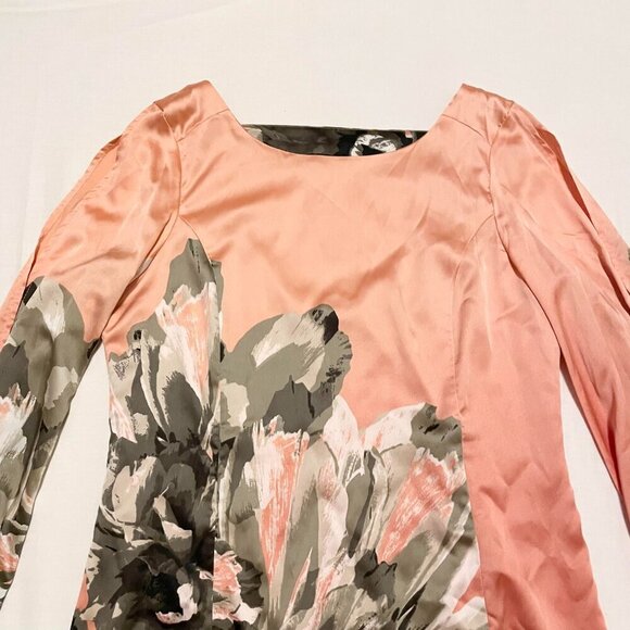 Le Chateau Floral Long Sleeve Dress Womens Size XL Sleeve Slip Dress - Picture 3 of 16